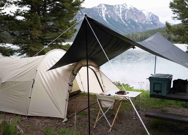 Wild Rover's Snow Peak Vault Tent For Rent With A DOD Tarp