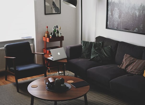 Bright living room with modern inventory