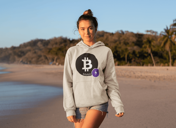 Hoodie Bitshirt "Nemesis Black" Logo Bitcoin 100% en Silicone. 