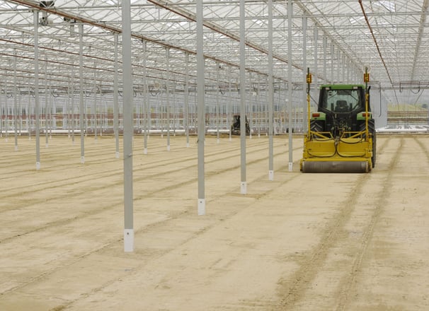 glasshouse floor levelling