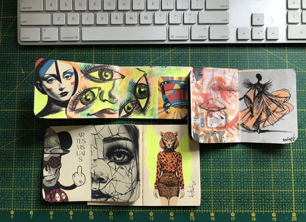 Livro de artista: estudos visuais.