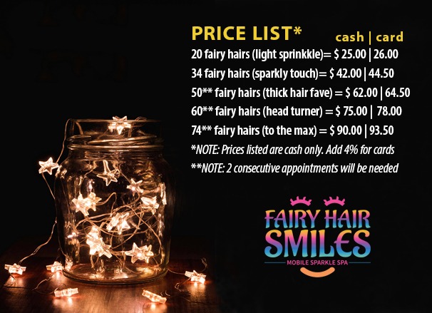 Fairy Hair Smiles Price List