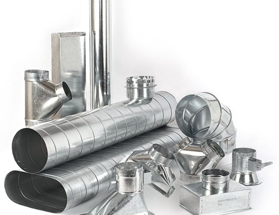 High-efficiency HVAC duct system for residential use.