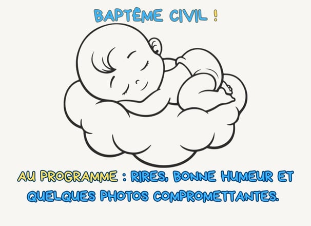 texte invitation bapteme civil humoristique