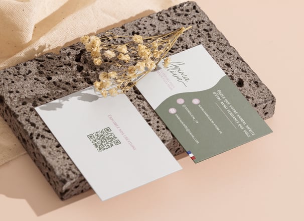 carte de visite avec QR code pour Animalium