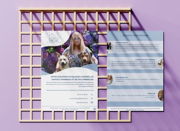 flyers pour l'entreprise la maison koala