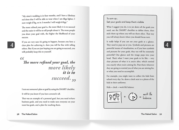 The Naked Salon, Your Salon Retail, Your Salon Team, Books, typesetting by Michelle Pirovich, Squeezebox