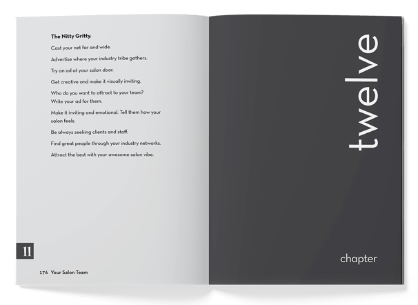 The Naked Salon, Your Salon Retail, Your Salon Team, Books, typesetting by Michelle Pirovich, Squeezebox
