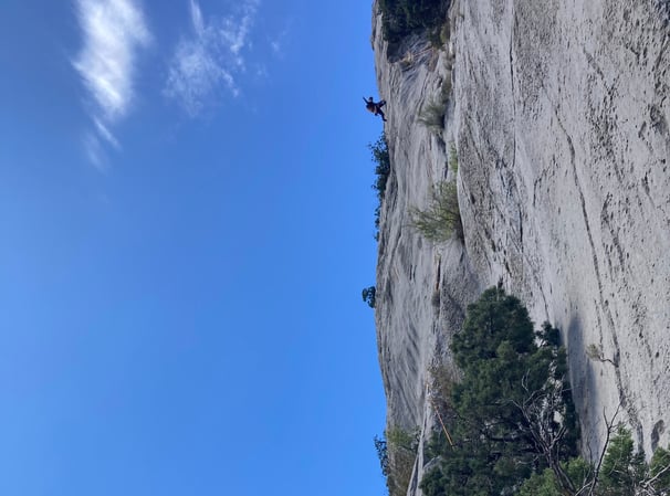 sortie grande voie au verdon avec stéphane