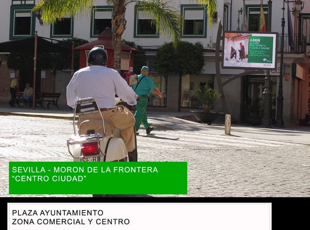 pantalla led en moron de la frontera