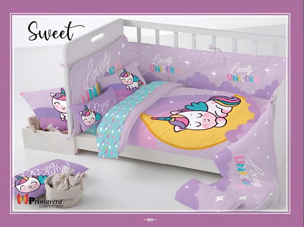 Cunero morado modelo Sweet de la marca Colchas Primavera