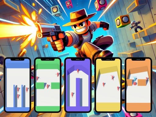 Bullet Master - A character shooting bullets and bouncing them off walls in Bullet Master.