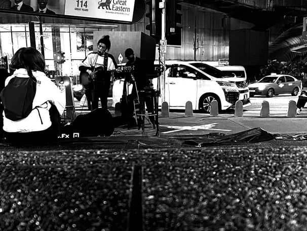 Street artist in Bukit Bintang