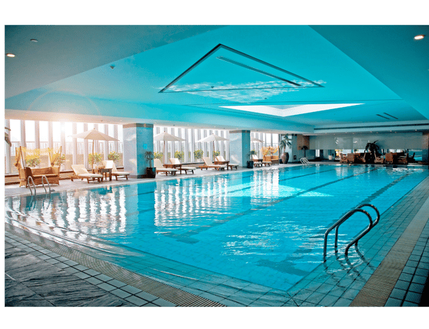 Commercial hotel indoor olympic-sized swimming pool
