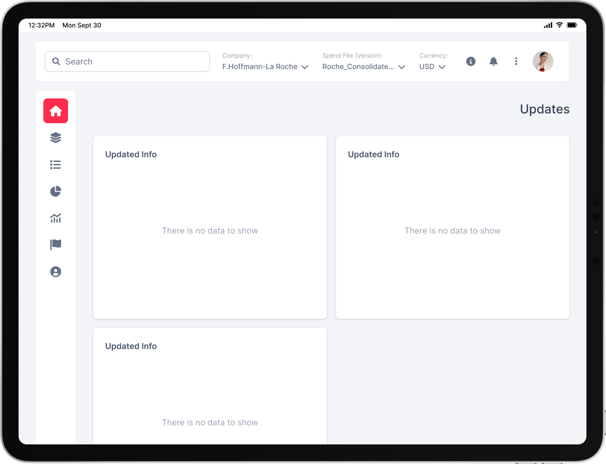 Old platform home dashboard mockup