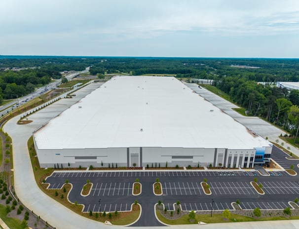 Warehouse side view from Gravel Springs