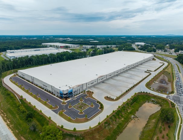 Warehouse, right corner from Interstate 85