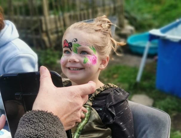 Mädchen Zauberwald Kindergeburtstag Marienkäfer Kinderschminken Pinselbunt Pinneberg