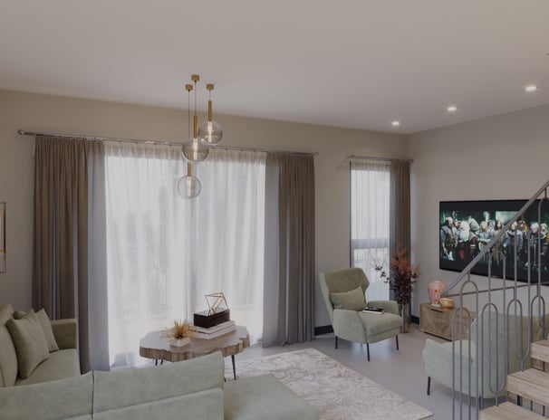 Modern tasarımlı salon ve oturma alanı, İkonya Dolungaz iç mekan