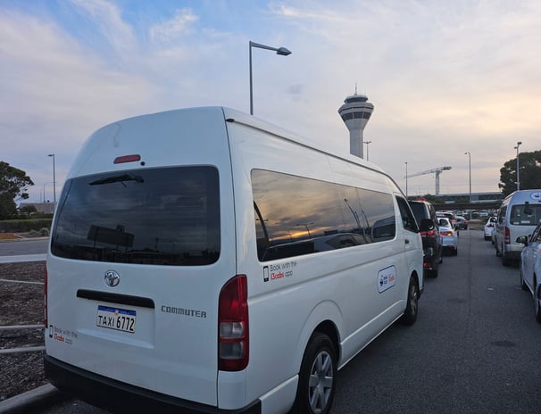 Airport shuttle maxi van by trusted local transport provider