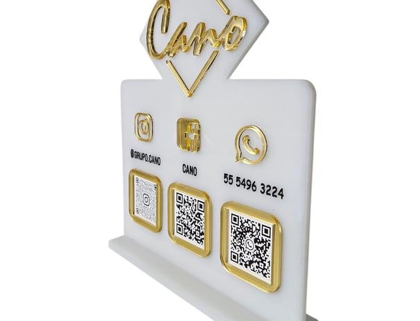 Letrero redes sociales QR Bazares