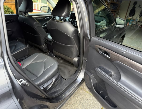 clean rear seat of an suv