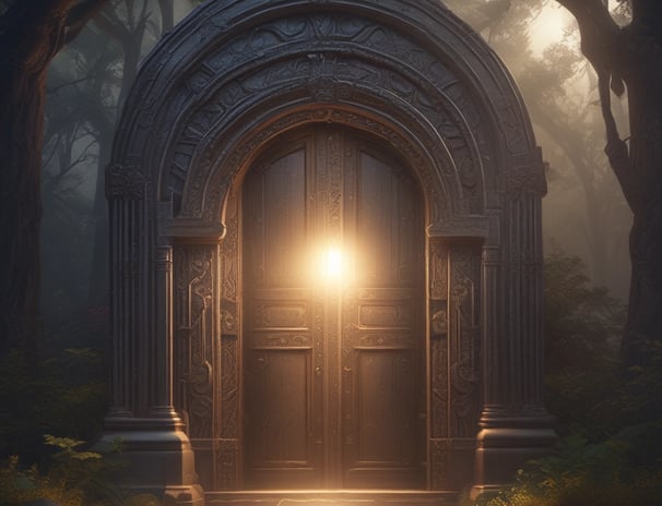 A close-up of an open book with text focused on a passage discussing themes of renewal and growth, using metaphors like dew, lily, cedar, and vine.