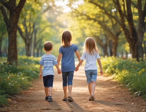 A circular pin badge with a gold cross dividing the letters 'C', 'L', 'W', 'S' in each quadrant. Surrounding the cross, the words 'Justice For Women' are printed in bold black text. The badge background is predominantly white, with a subtle decorative element at the bottom.
