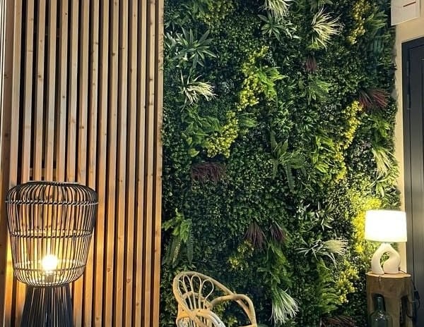 panneau mural végétal artificiel réaliste