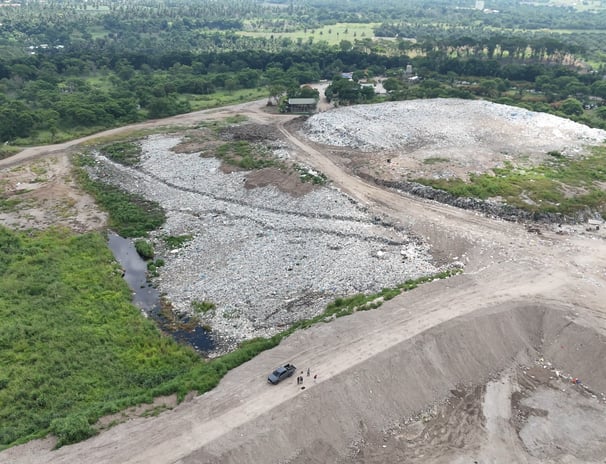 The construction of Cell Number 2 and the Leachate Treatment Facility 