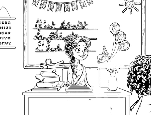 coloriage lily au tableau de maissanahbooks