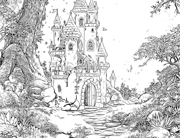 coloriage chateau de lily de maissanahbooks