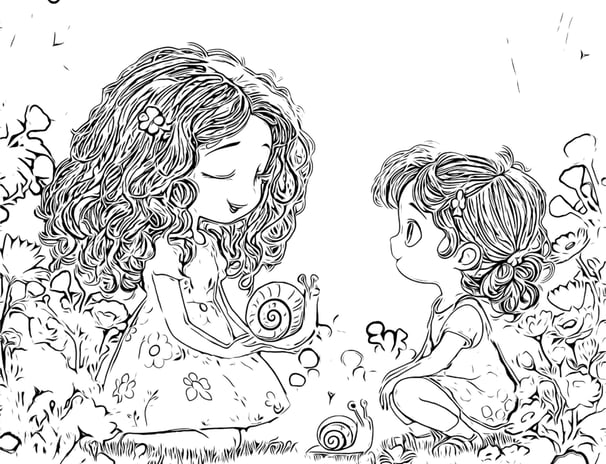 coloriage lily et eleonore de maissanahbooks