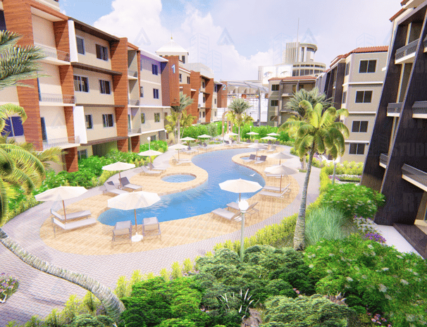 Modern exterior 3D rendering 