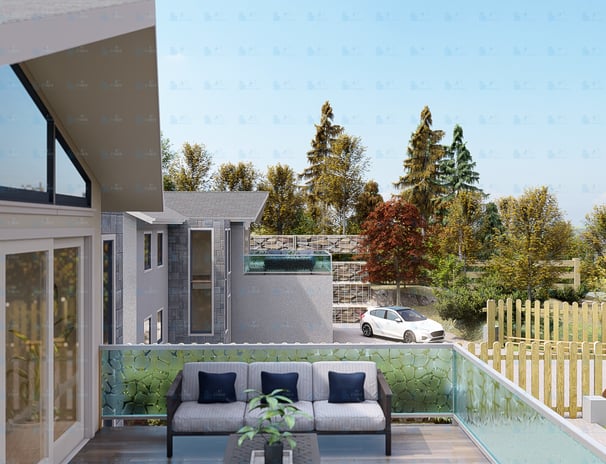 Modern exterior 3D rendering 