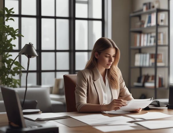 A 3D icon with a play button symbol and a book graphic is centered against a solid blue background. The icon is designed in white and shades of blue, with a modern and sleek appearance.
