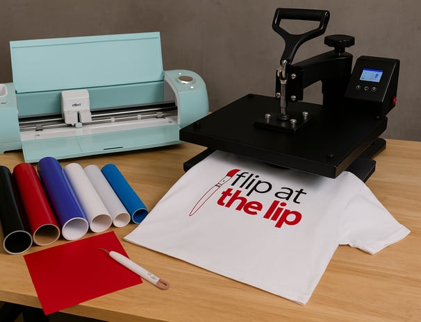 a printer machine with a t - shirt and a printer