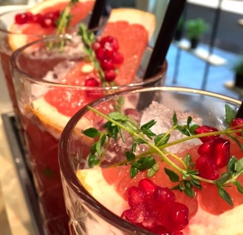 cocktail with fresh herbs at cocktail service tenerife