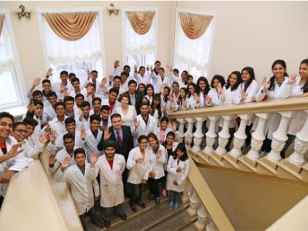 Sarvoham Education team with successful MBBS students