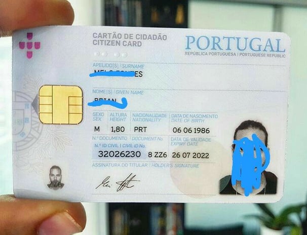 carte d'identité portugais, bilhete de identidade português, Portuguese identity card