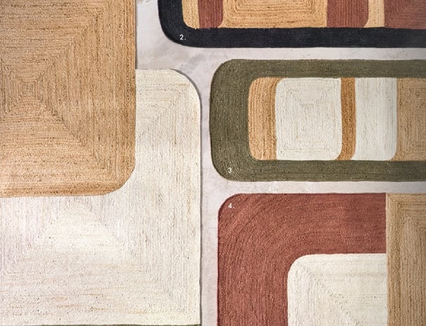 TAPIS MODELE BALI MAISON CASAMANCE EN JUTE ET COTON TRESSE MAIN