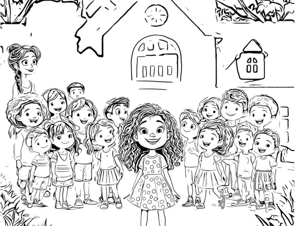 coloriage photo de classe lily de maissanahbooks