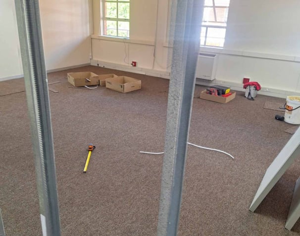 Drywall partition framework, Fourways, Sandton
