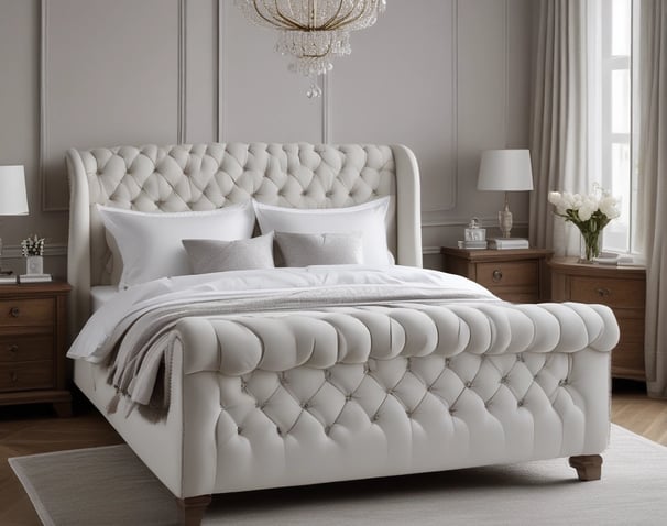 Double Sleigh Bed With Mattress affiliate link.