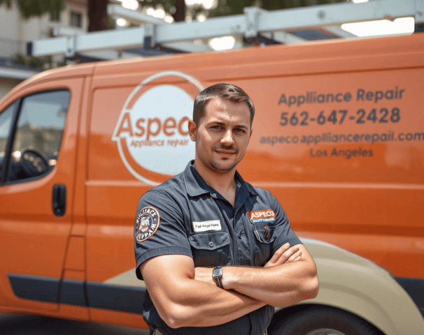 Aspeco appliance repair technician cargo van Los Angeles California