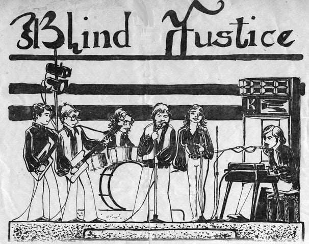 The Pirate's first professional band...Blind Justice