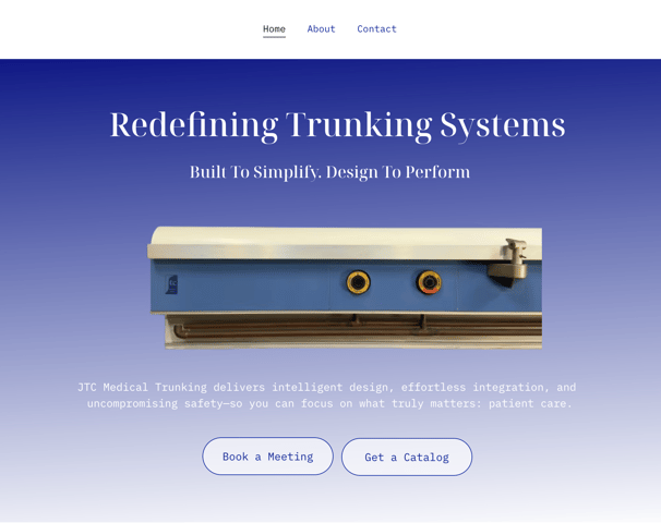 Hospital bedhead panel by JTC Mechanical Engineering website design