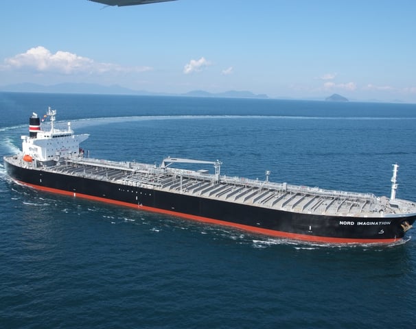 a large cargo ship in the ocean
