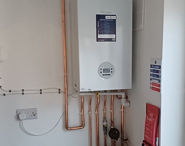 Brand new combi boiler installed with flue – Chapel St Leonards