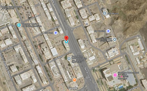 Manda on Google map. across Shraton Hotel, Ruwi, Oman